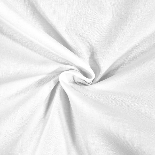 Tessuto in misto cotone al metro Veneto H 150cm, v. 100 Bianco