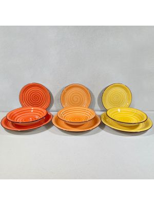 Servizio piatti Colorati 18 pezzi
