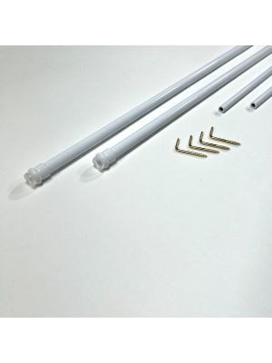 Coppia di bacchette a molla allungabili da 30 a 50 cm, v. Bianco