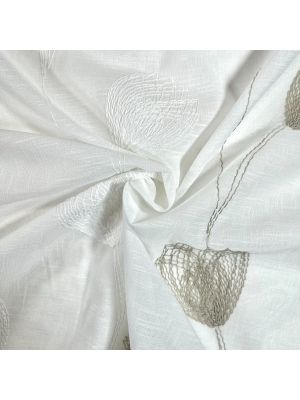 Tessuto per tendaggi al metro H 300cm, v. Tulipano Avorio