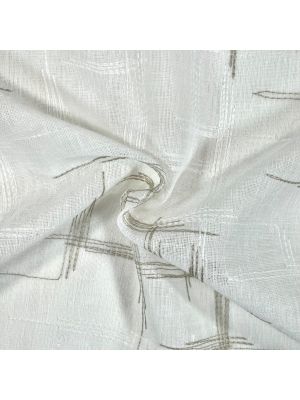 Tessuto per tende a vetro al metro H 45cm, v. Graffio Tortora
