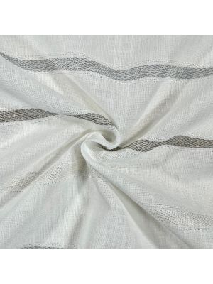 Tessuto per tende a vetro al metro H 60cm, v. Lisbona Grigio/Tortora