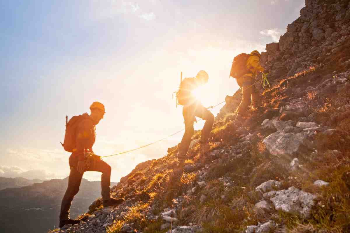 alpinisti in escursione