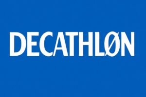 Il logo del negozio di articoli sportivi "Decathlon"