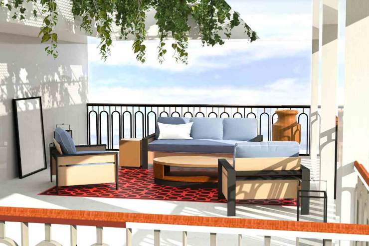 Terrazza arredata