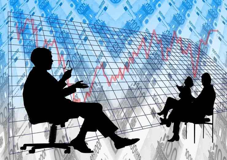 grafico economia sagome umane